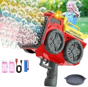 139 Holes Sprinkler Bubble Gun With LED Lights