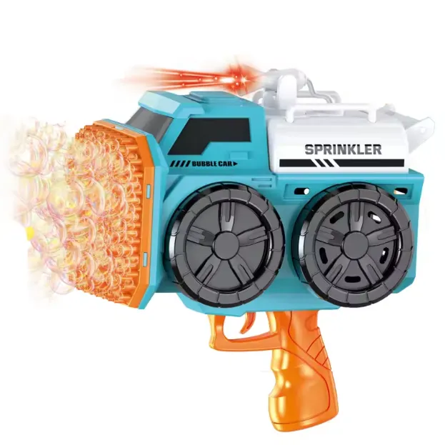 139 Holes Sprinkler Bubble Gun With LED Lights