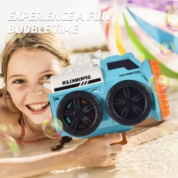 139 Holes Sprinkler Bubble Gun With LED Lights