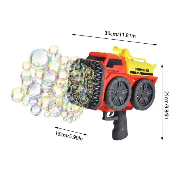 139 Holes Sprinkler Bubble Gun With LED Lights