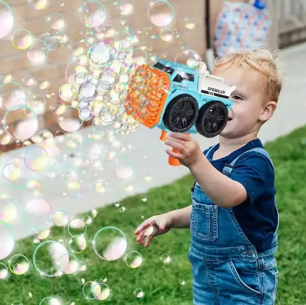 139 Holes Sprinkler Bubble Gun With LED Lights
