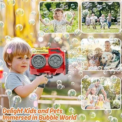 139 Holes Sprinkler Bubble Gun With LED Lights