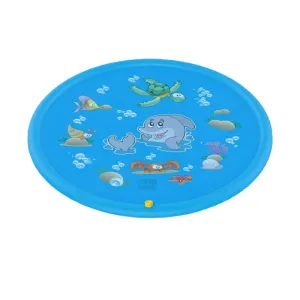 1.72M Inflatable Baby Blue Dolphin Sprinkler Mat Pool