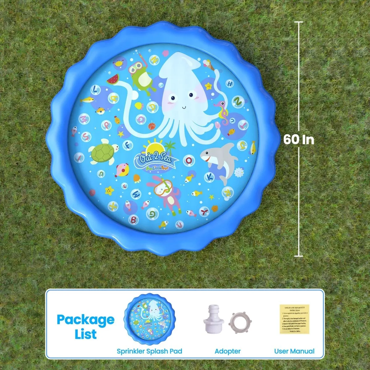 60 Inches Splash Pad for Kids