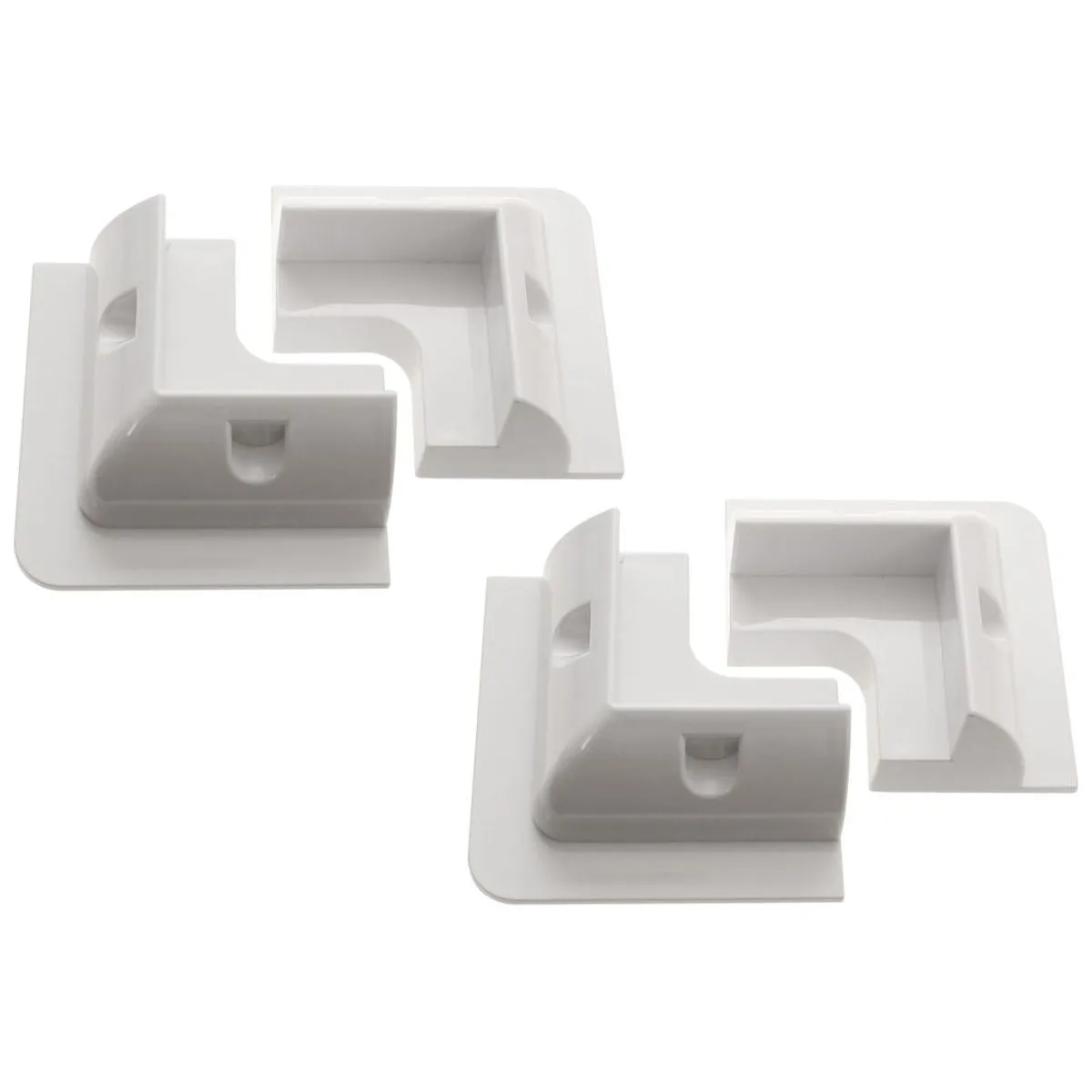 AG ABS White Solar Panel Corner Mounts x 4 for Caravans & Motorhomes | Sturdy a