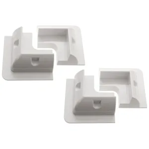 AG ABS White Solar Panel Corner Mounts x 4 for Caravans & Motorhomes | Sturdy a
