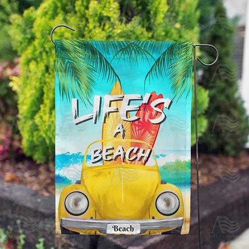 Beach Buggie Double Sided Garden Flag