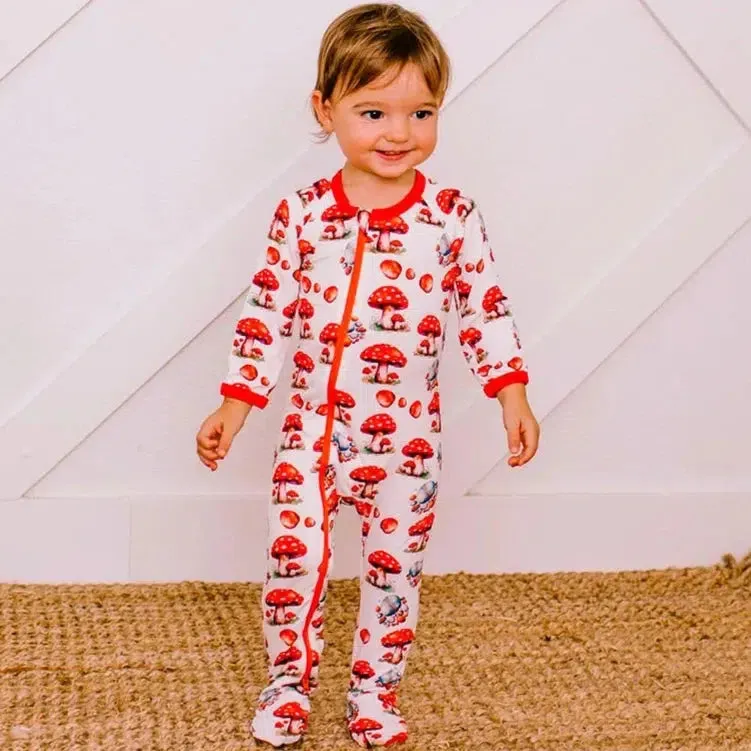 Bestaroo - Modal Zipper Footie - Toadstools