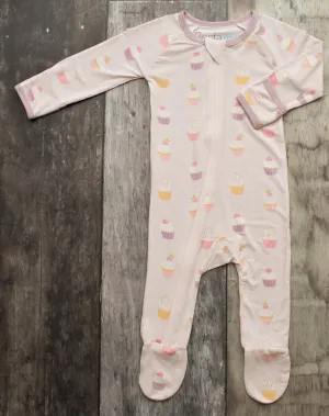 Bestaroo Pink Cupcakes Footie w/Zipper