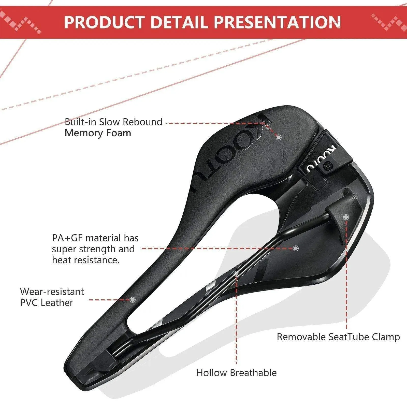 Bicycle Saddle Hollow Tech Bike Saddle Seat Universal Seat Cover