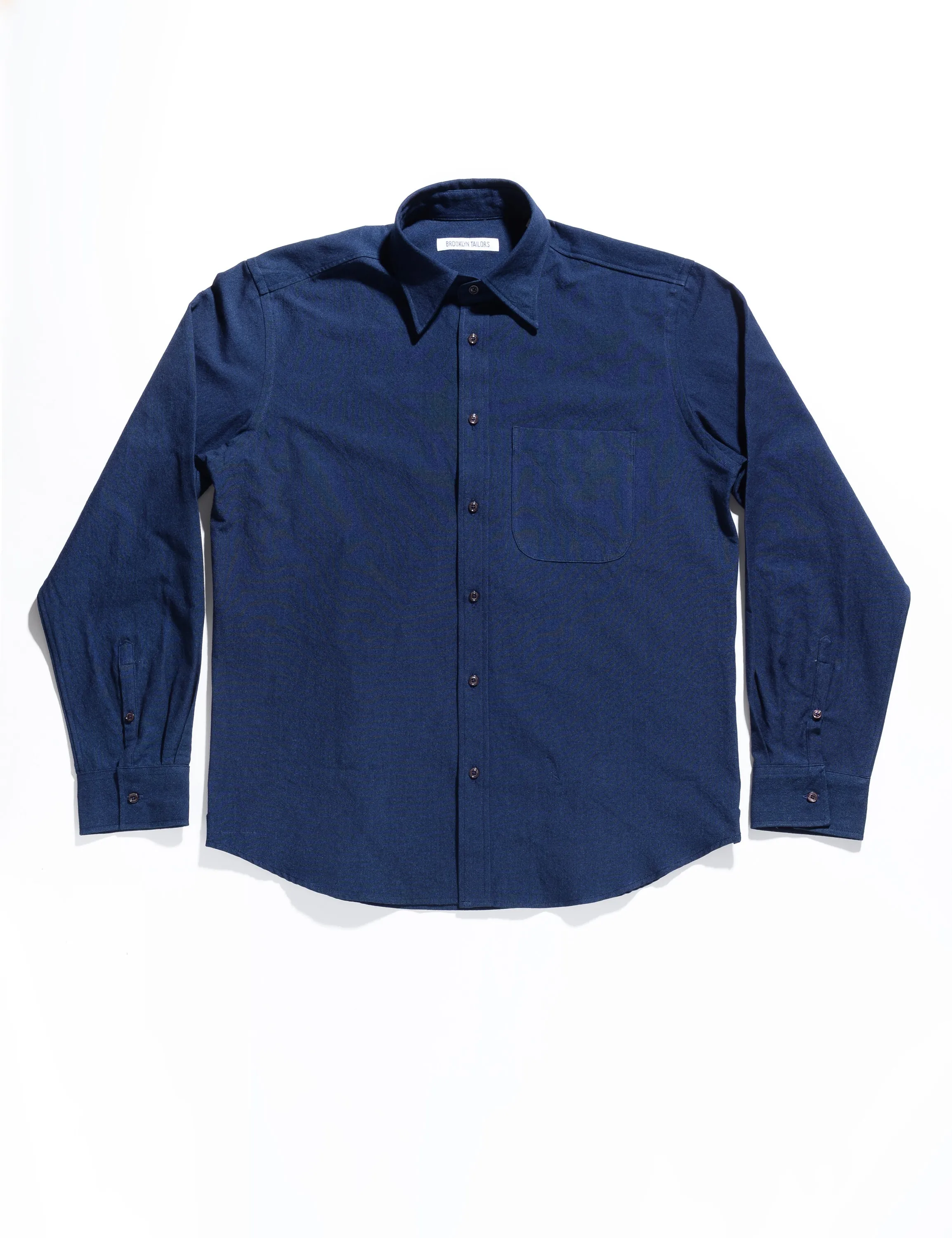 BKT14 Casual Shirt in Sturdy Chambray - Deep Indigo