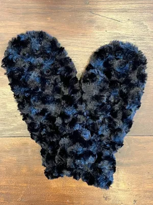 Black Soft Swirl Mittens