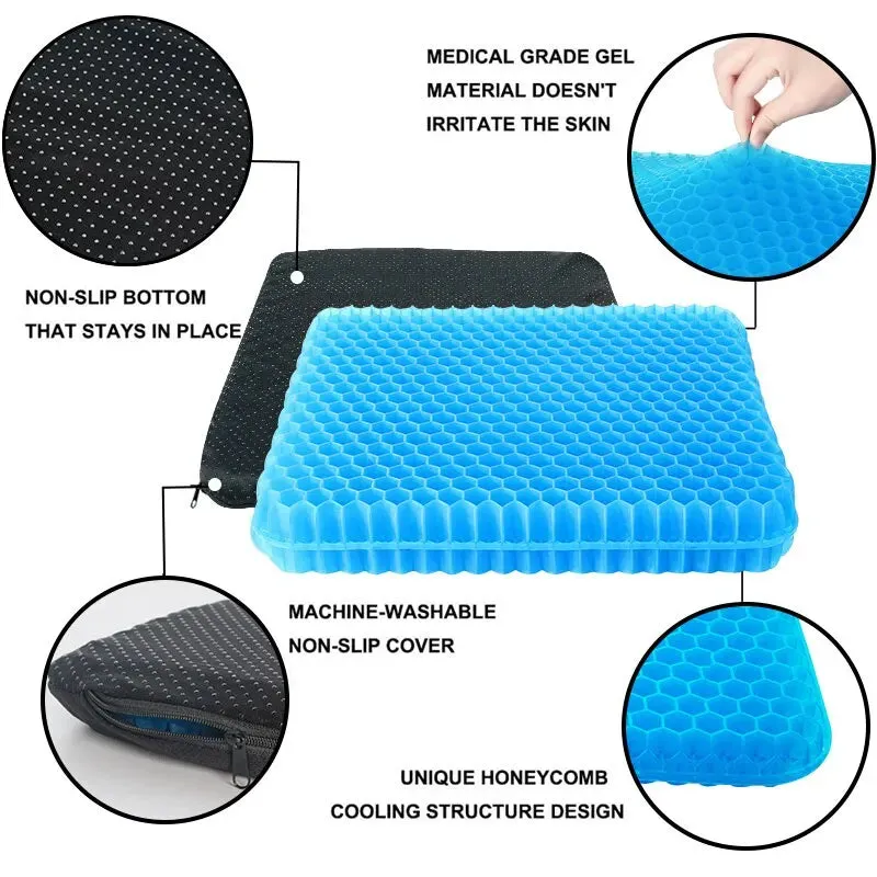 Breathable Gel Seat Cushion for Pain Relief