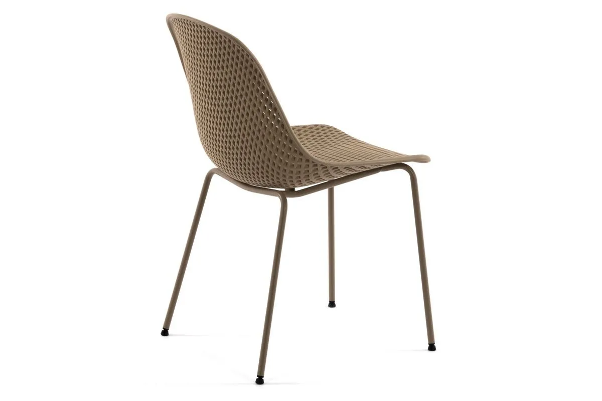 Como Quinby Outdoor Cafe Chair - Strong and Sturdy Plastic Seat