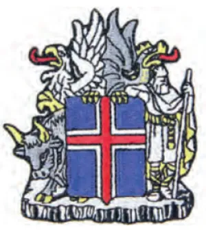 Embraided badge Skjaldarmerkir