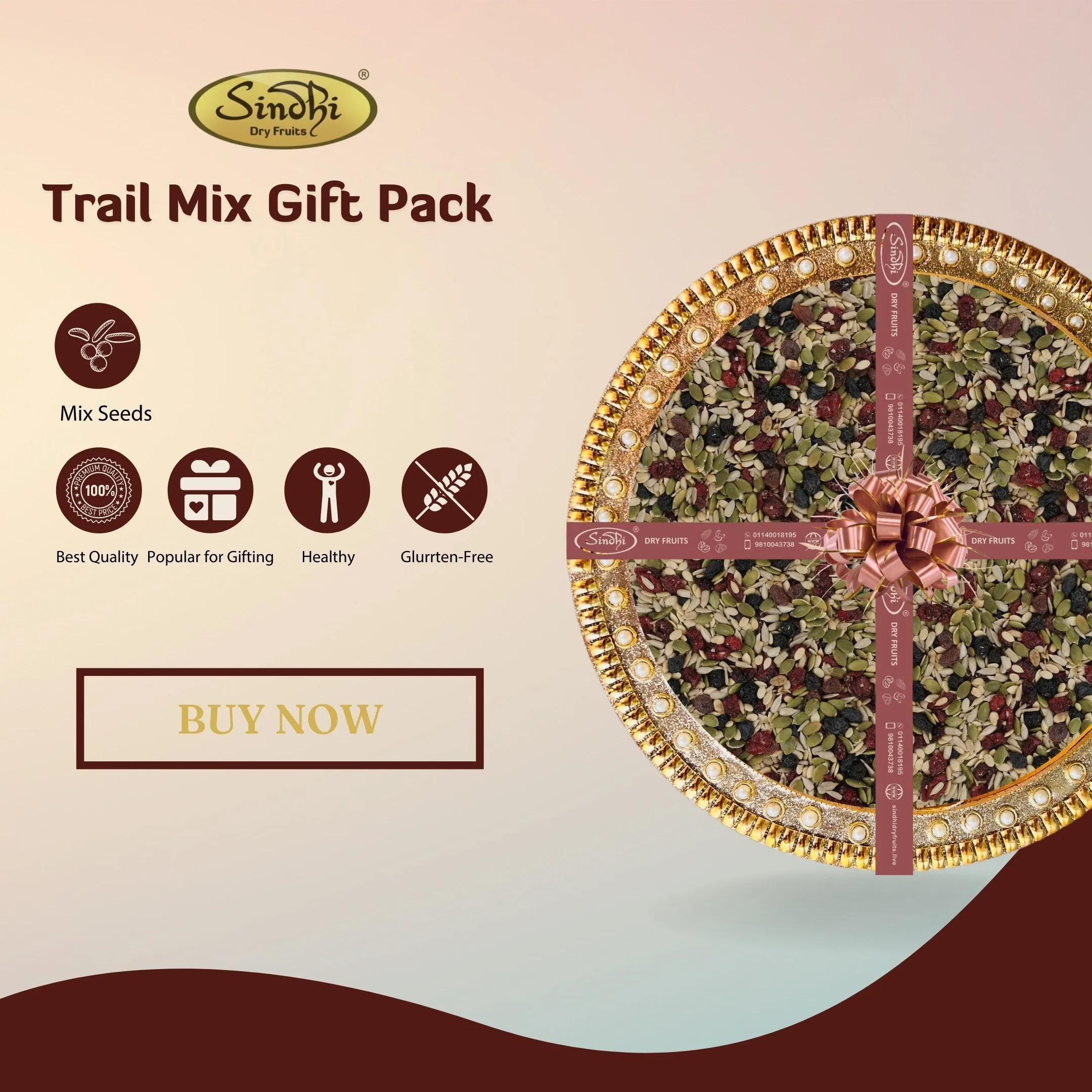 Gift Pack Containing Trail Mix with Seeds and Berries