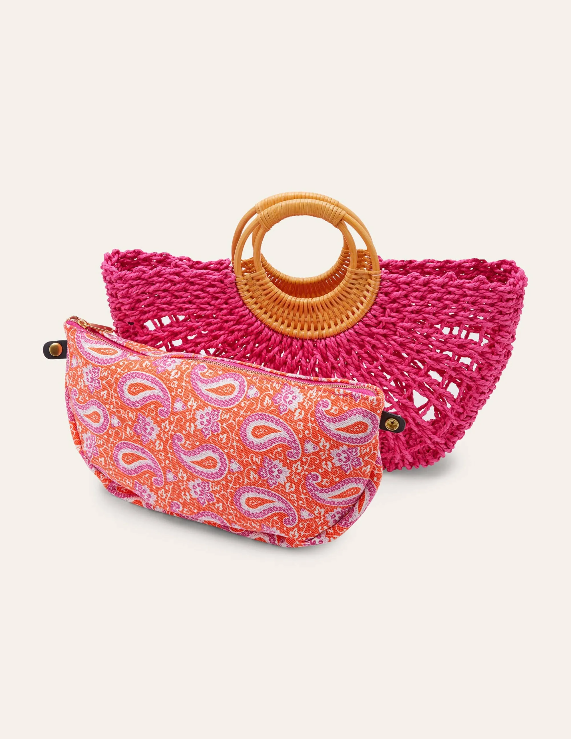 Hand Held Basket Bag-Pop Pansy