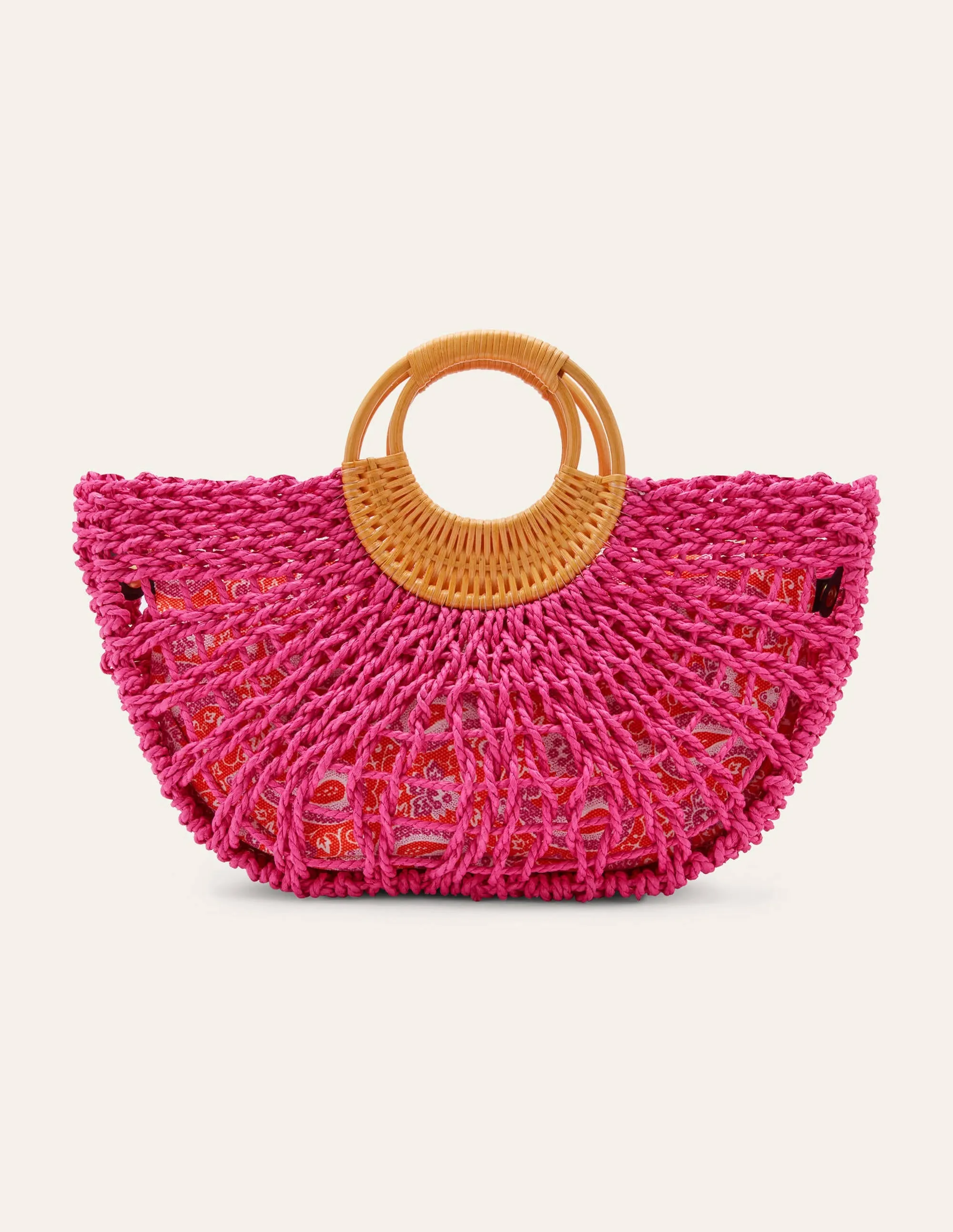 Hand Held Basket Bag-Pop Pansy