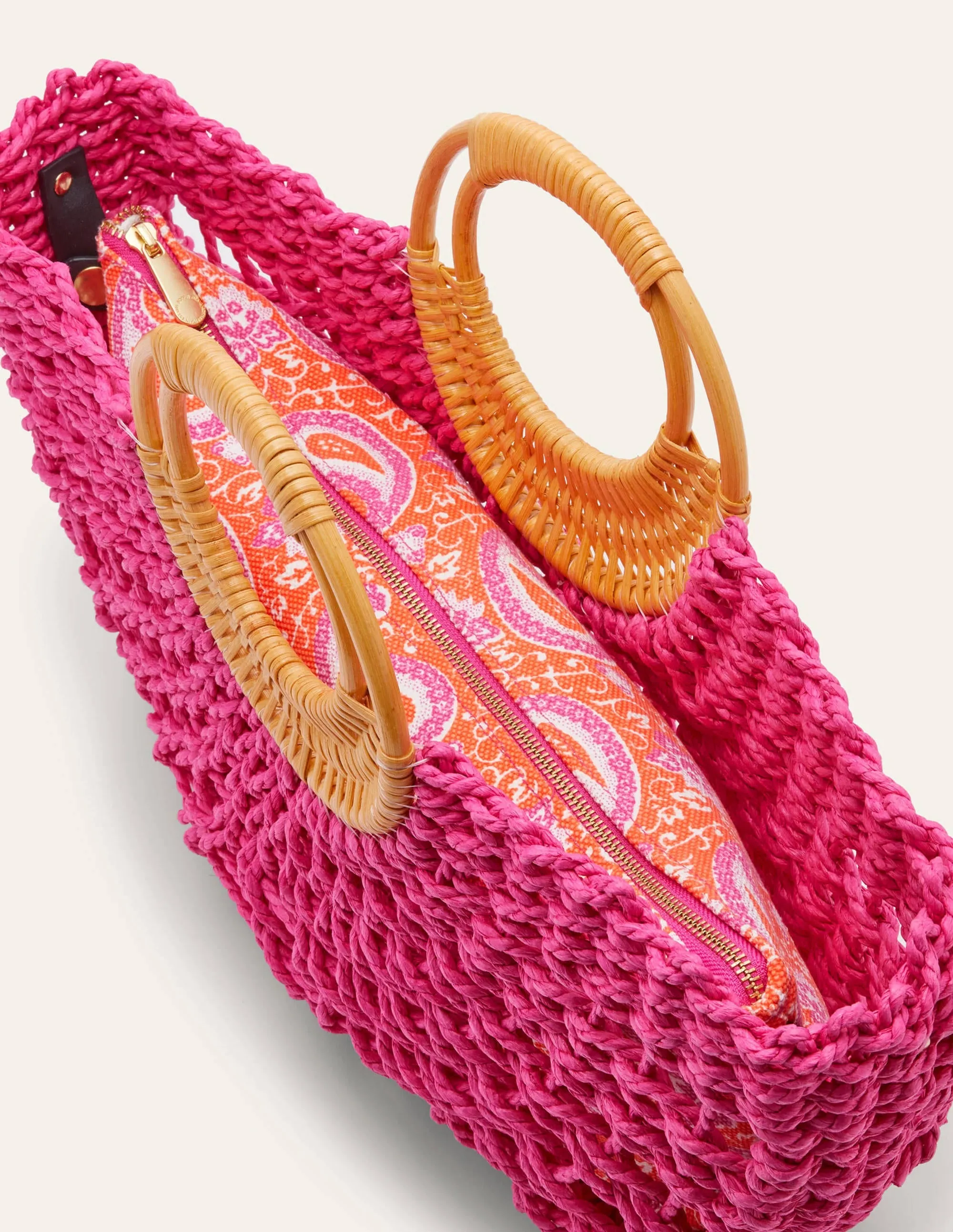 Hand Held Basket Bag-Pop Pansy