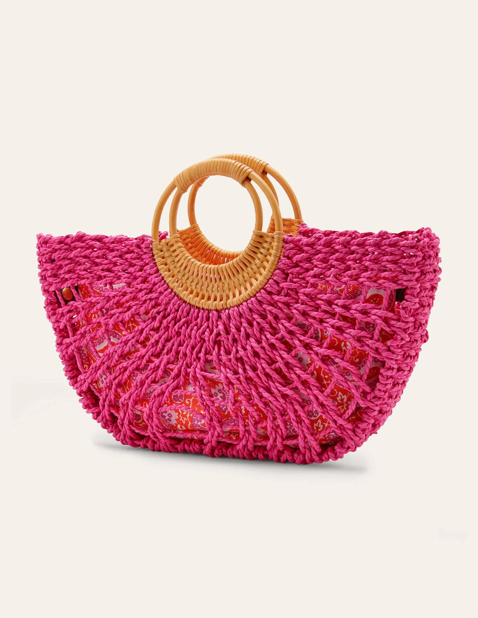 Hand Held Basket Bag-Pop Pansy