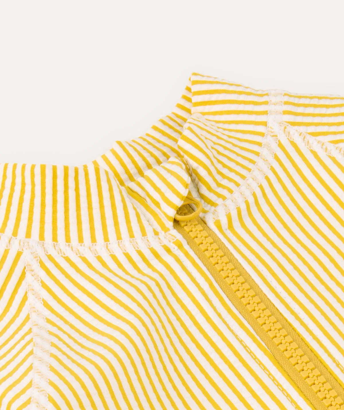 KIDLY by MORI 3/4 Sleeve Seersucker Sunsuit