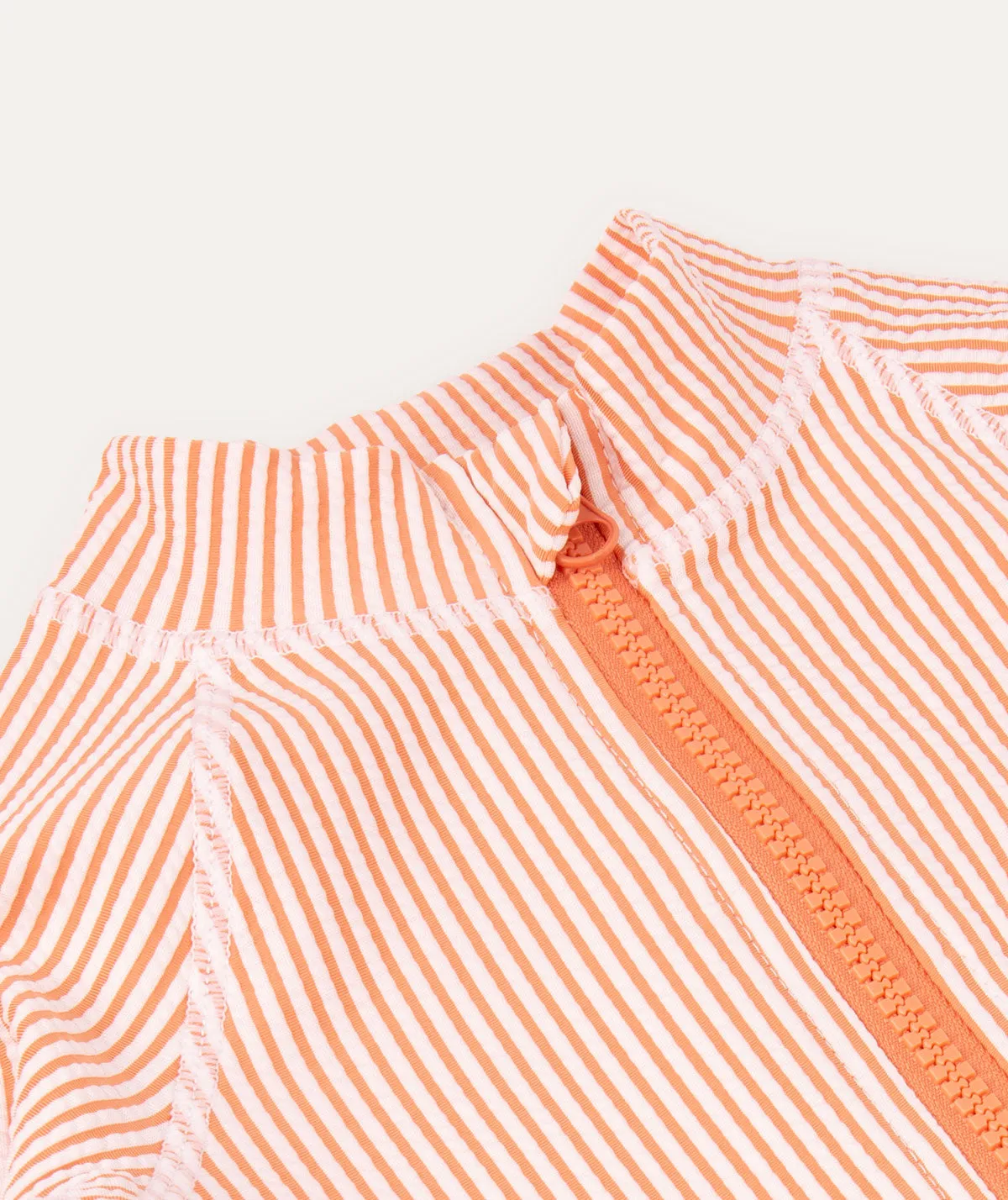 KIDLY by MORI 3/4 Sleeve Seersucker Sunsuit