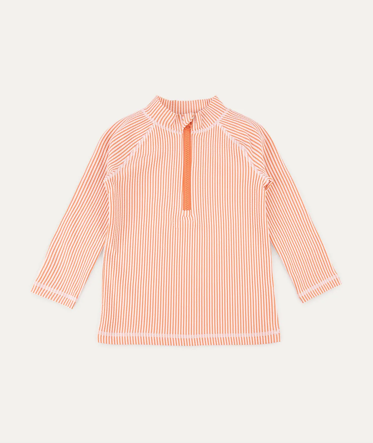 KIDLY by MORI Seersucker Zip Front Rash Vest