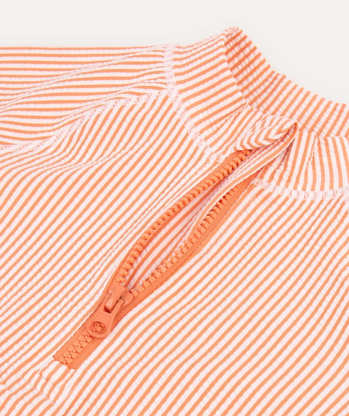 KIDLY by MORI Seersucker Zip Front Rash Vest