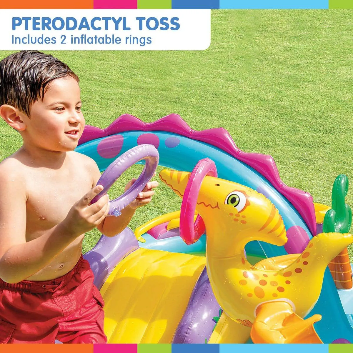 Kids Pool with Slide Intex 57135NP Dinoland Play Centre Inflatable