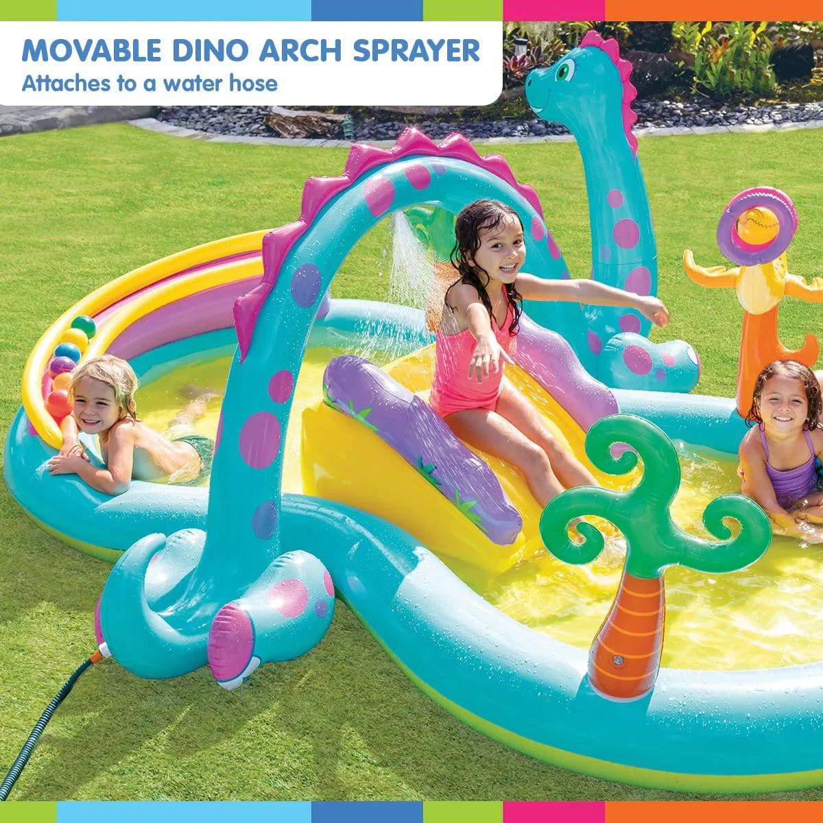 Kids Pool with Slide Intex 57135NP Dinoland Play Centre Inflatable