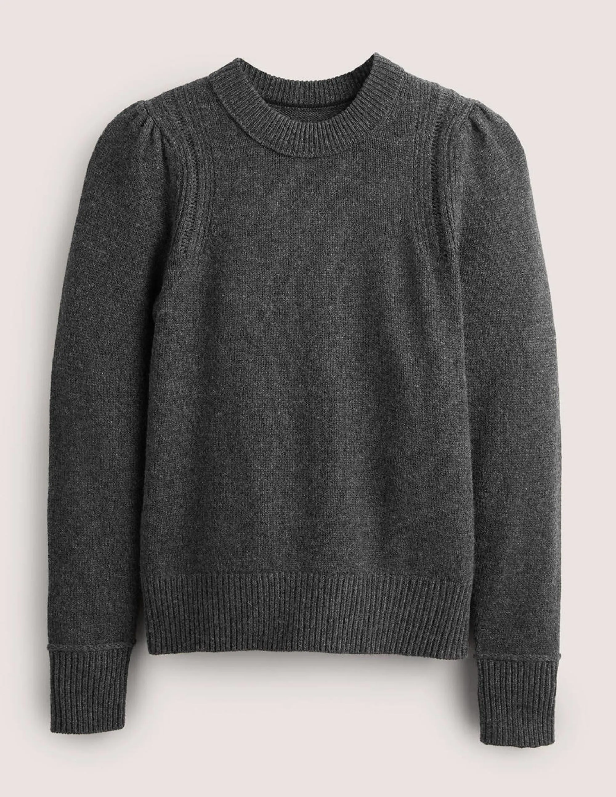 Lofty Cashmere Jumper-Charcoal Melange