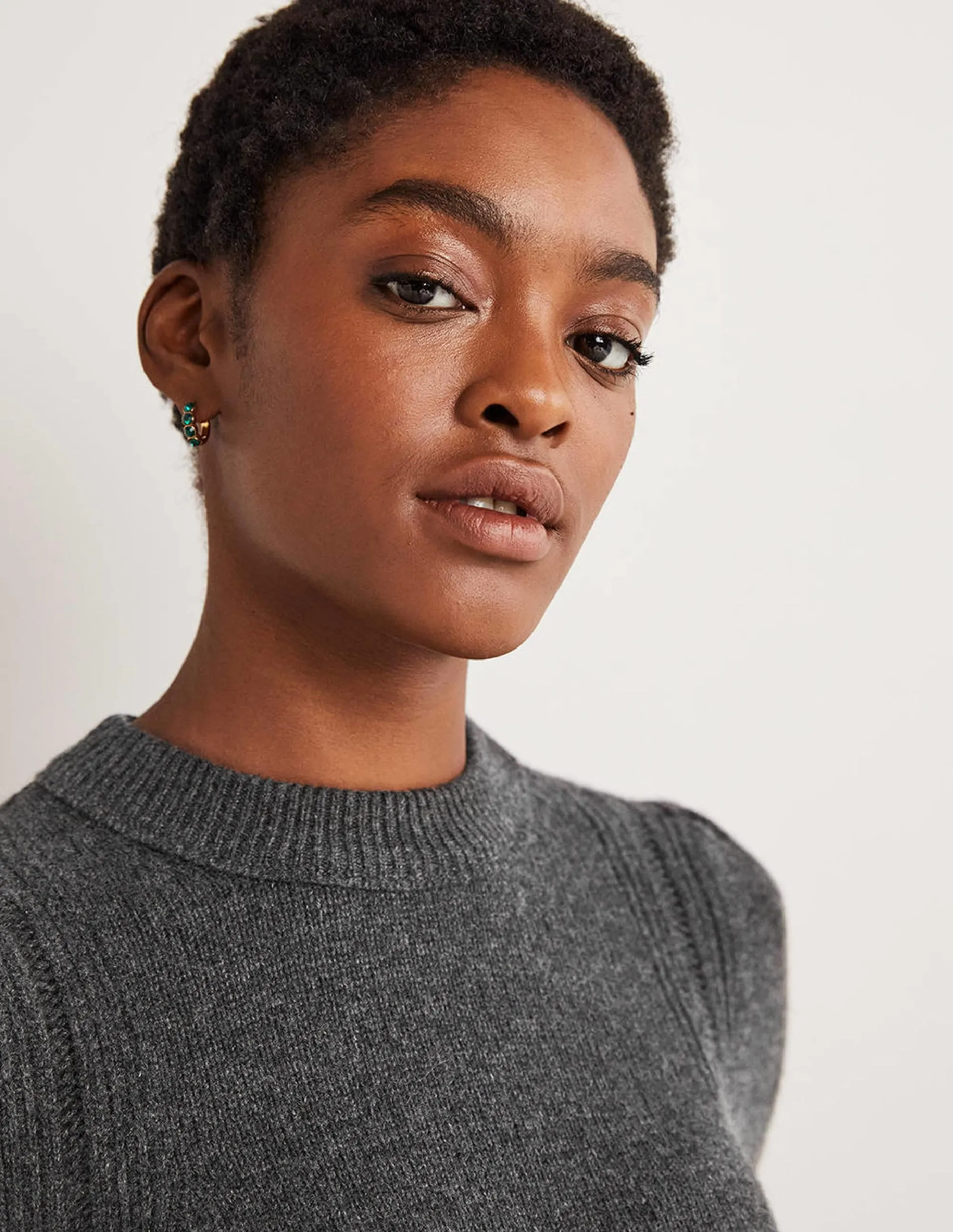 Lofty Cashmere Jumper-Charcoal Melange