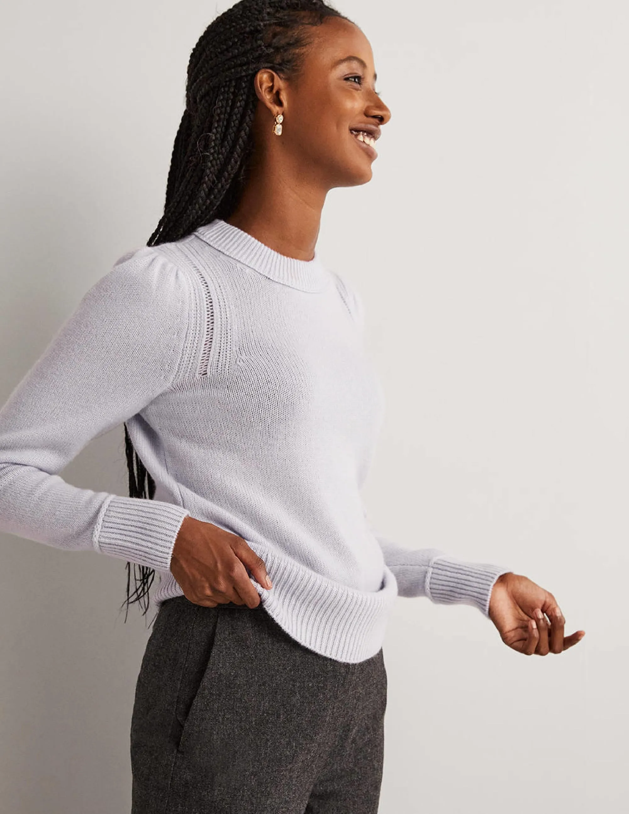 Lofty Cashmere Jumper-Skylight Blue