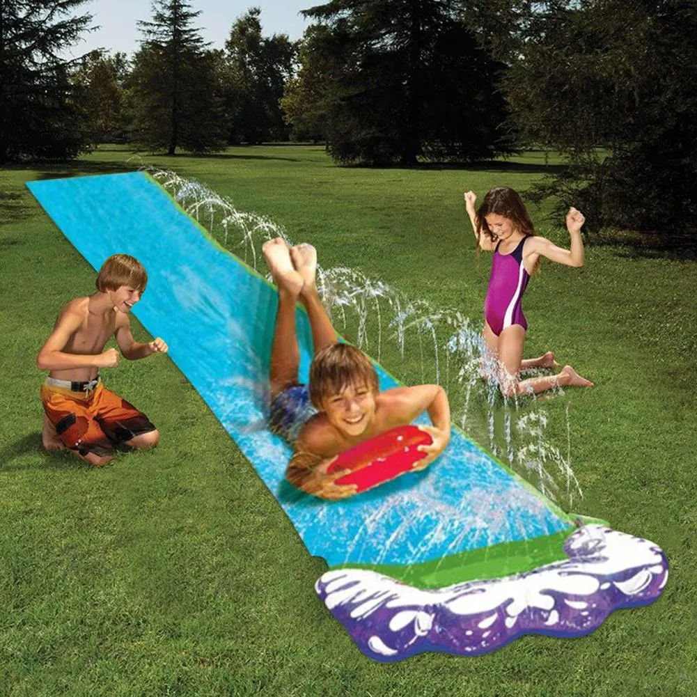 Long Kids Racing Home Water Slide 15'