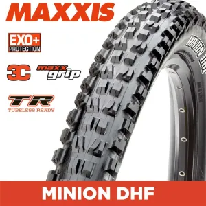 Maxxis Folding Tyre Minion DHF WT 29x2.5 60TPI EXO  3C MaxxGrip TR Black