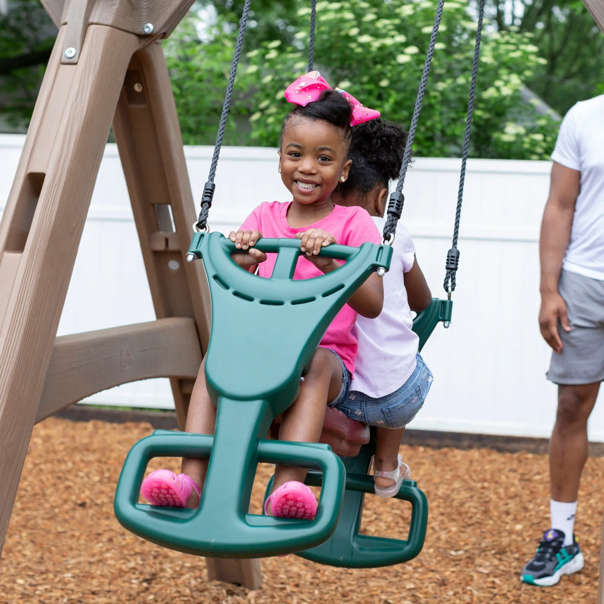 Naturally Playful™ Adventure Lodge Play Center with Glider