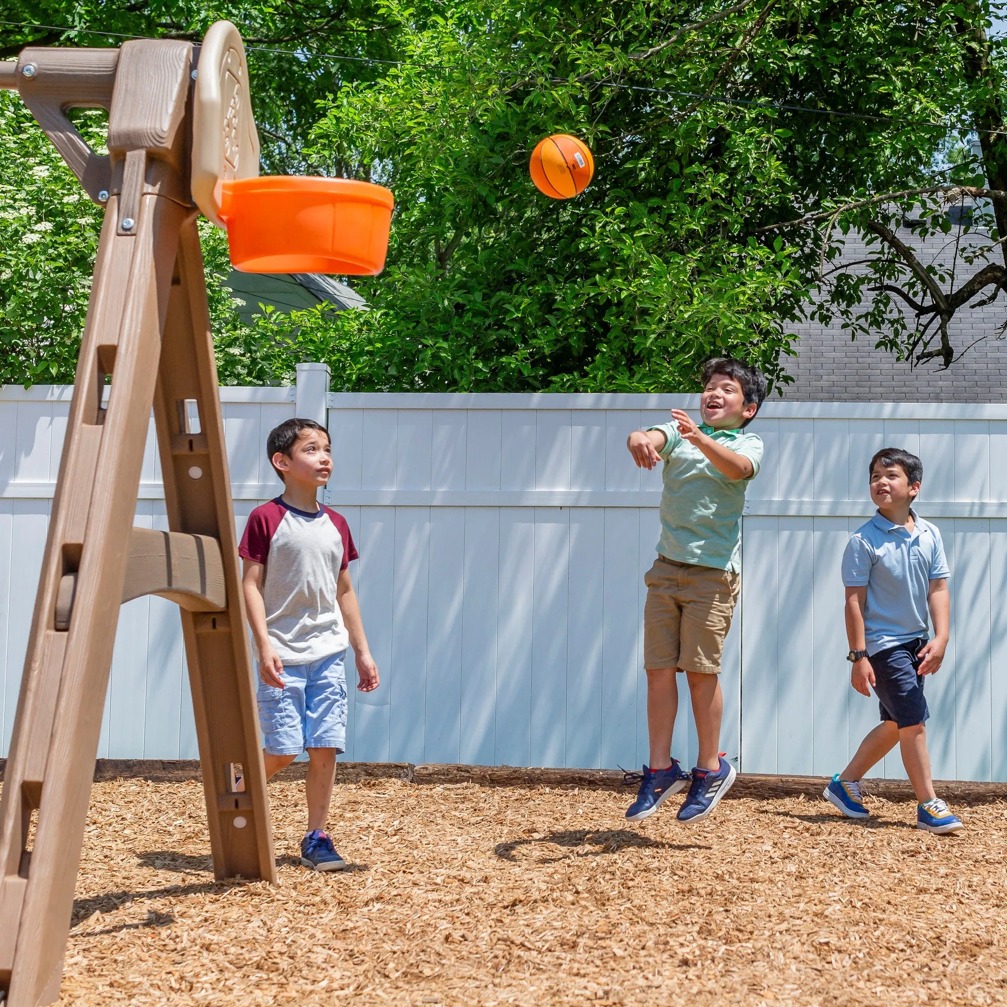 Naturally Playful™ Adventure Lodge Play Center with Glider