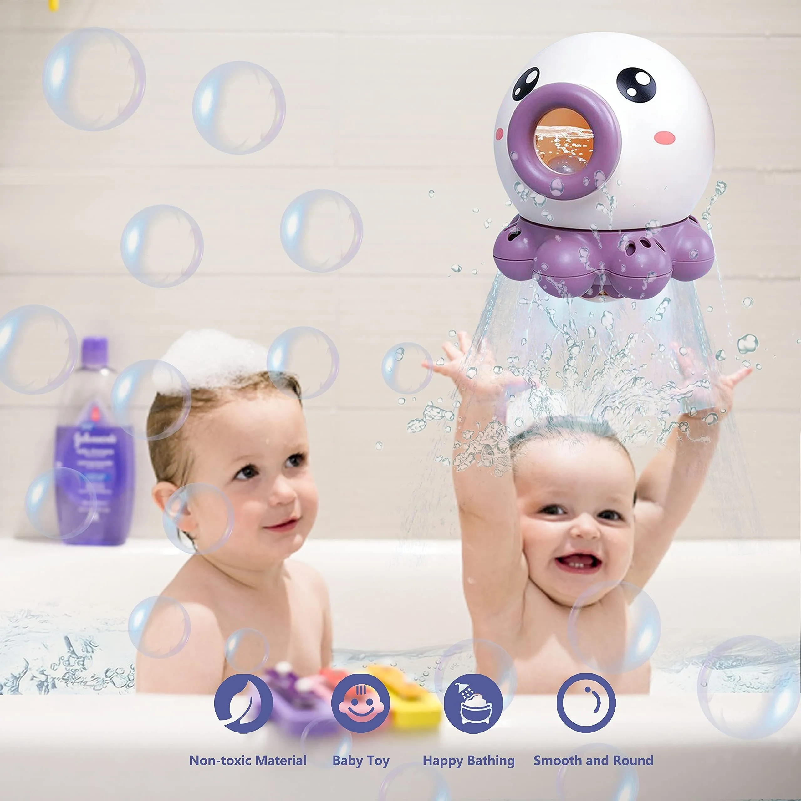 Octopus Water Jet Bath Toy – Rotating Fountain Shower & Beach Sprinkler for Kids