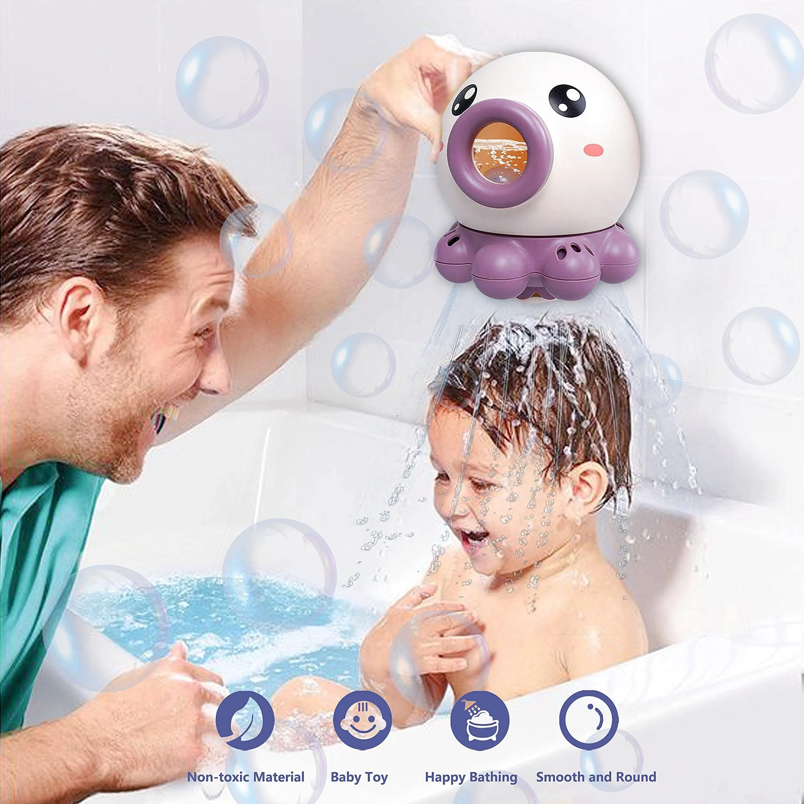 Octopus Water Jet Bath Toy – Rotating Fountain Shower & Beach Sprinkler for Kids