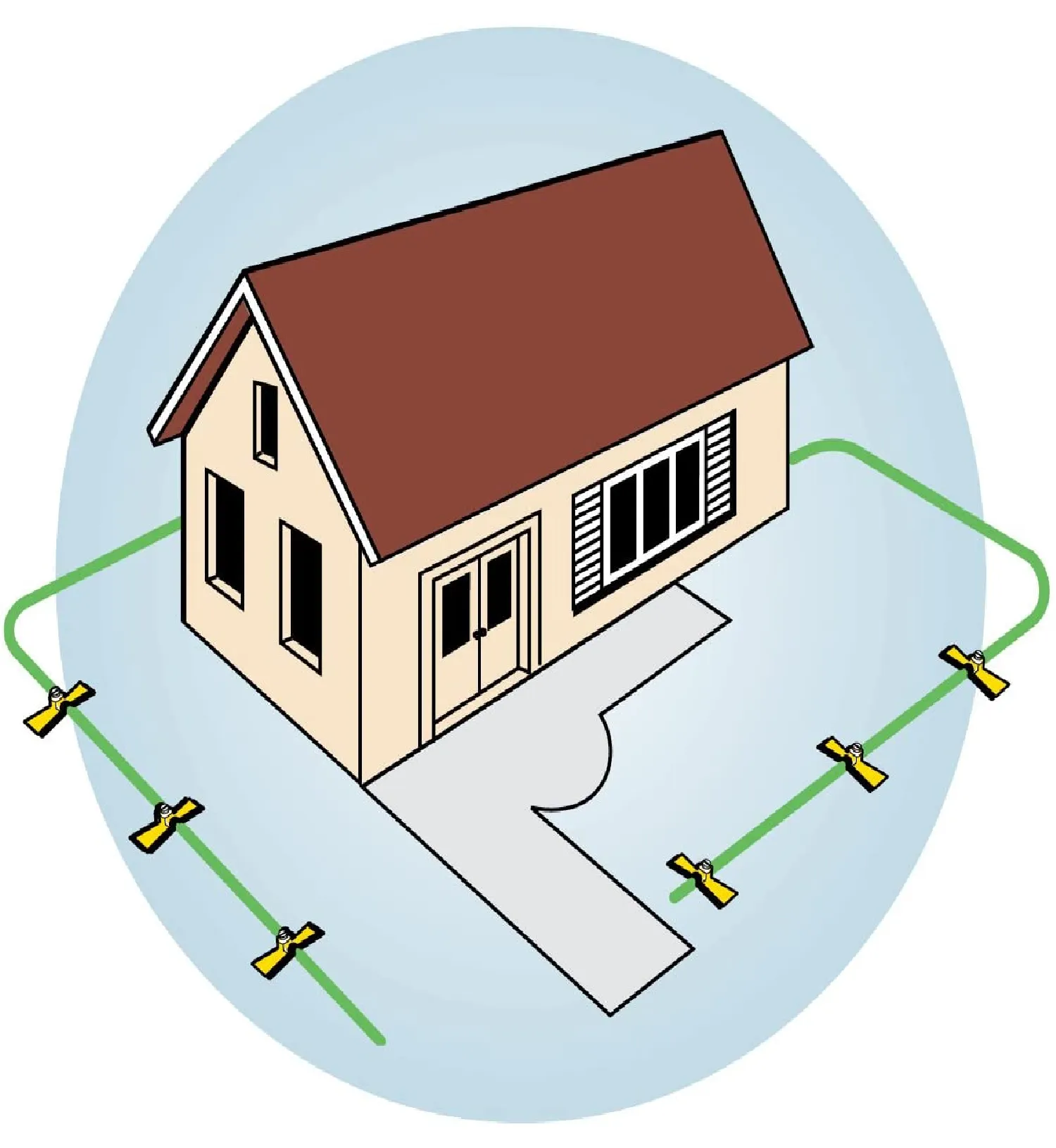 Orbit 58092N Port-A-Rain Hose Sprinkler Irrigation System