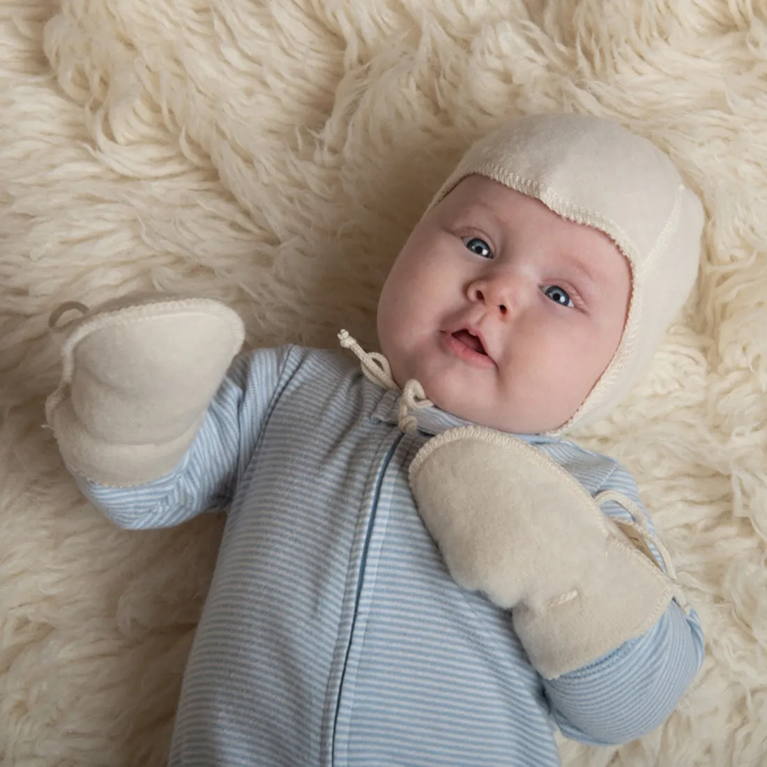 OUTLET LANACare Baby Mittens in Organic Merino Wool