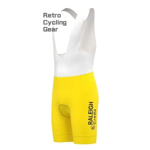 RALEIGH Yellow Retro Cycling Shorts