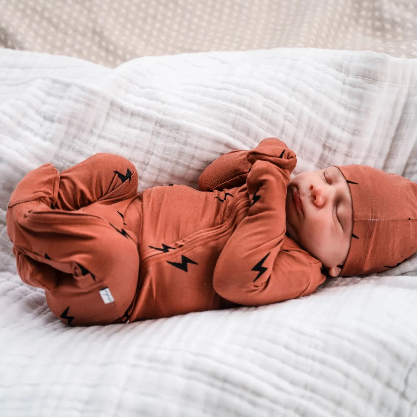 Rust Lightning Footed Pajama