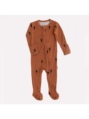 Rust Lightning Footed Pajama
