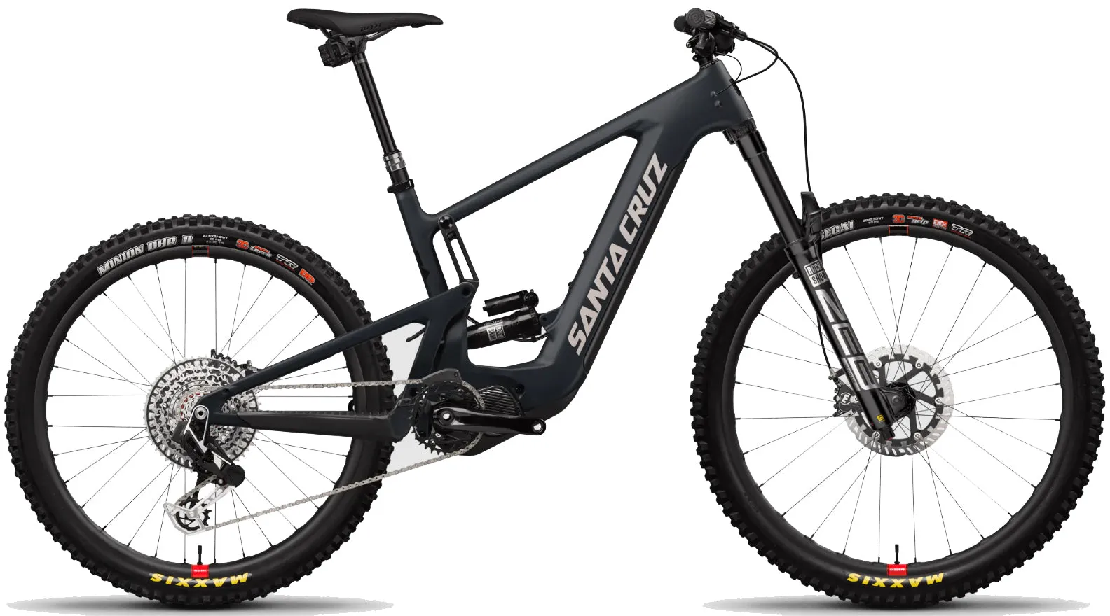 Santa Cruz Heckler 9 CC XX AXS MX Reserve Electric Full Suspension Mountain Bike 2024 - Matte Dark Pewter