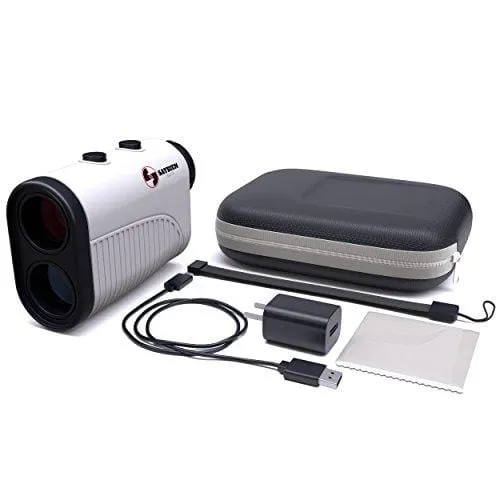 Saybien Rechargeable Golf Rangefinder with Slope - 1200m USB Charging Golf Range Finder - Laser Range Finder - Tournament Legal - Accurate up to 1,200 Meters 1,300 Yards - Scan Mode - Flag Lock