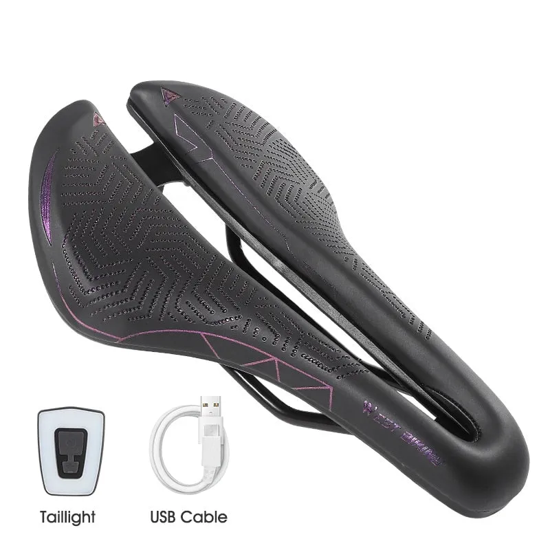 Silica GEL Bicycle Saddle Soft Shock Absorbing MTB Mountain Road Bike Saddle Breathable Hollow Cycling Cushion Seat