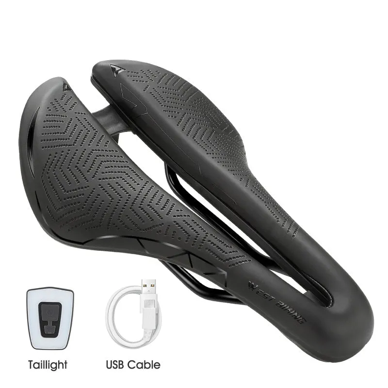 Silica GEL Bicycle Saddle Soft Shock Absorbing MTB Mountain Road Bike Saddle Breathable Hollow Cycling Cushion Seat