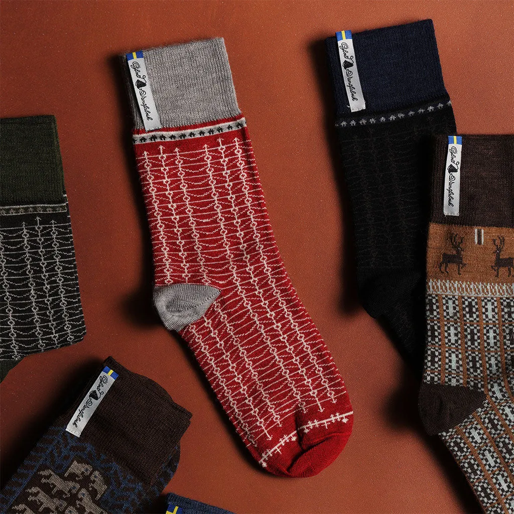 Swedish-Knit Merino Wool Socks, 7 pack