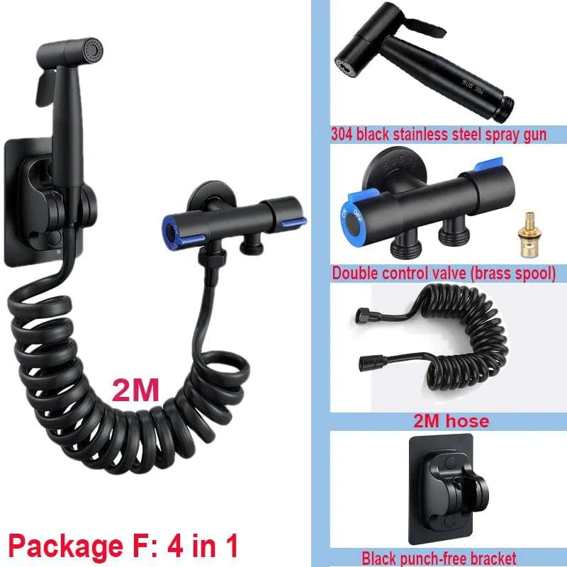 Toilet booster handheld sprinkler stainless steel sprayer bathroom accessories
